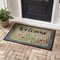 Spring Welcome Doormat 17 x 29 Inch, Flower Decorative Door Mat Non-Slip and Washable Rubber Backed Seasonal Entryway Rugs for Indoor Outdoor DM062